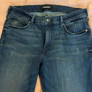 Women’s express skinny jeans with detail at ankle
